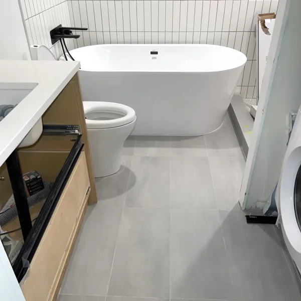 Renovated bathroom, West 4th, Vancouver