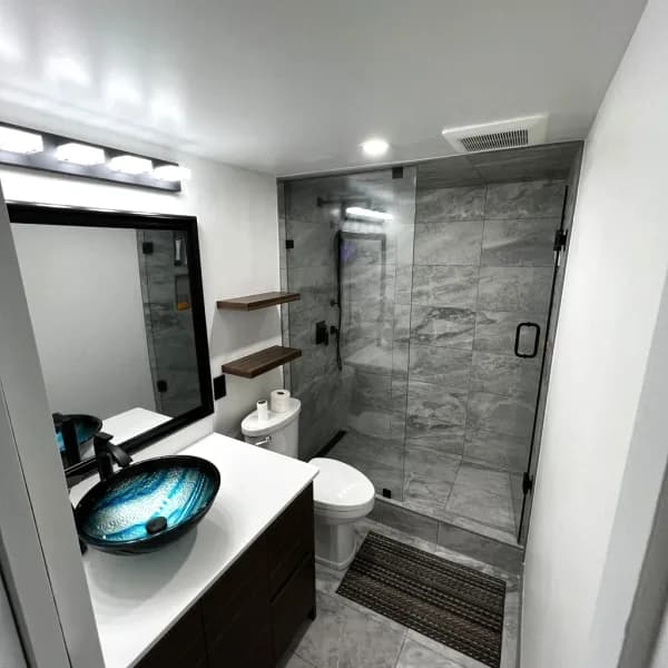 Renovated bathroom, West End, Vancouver